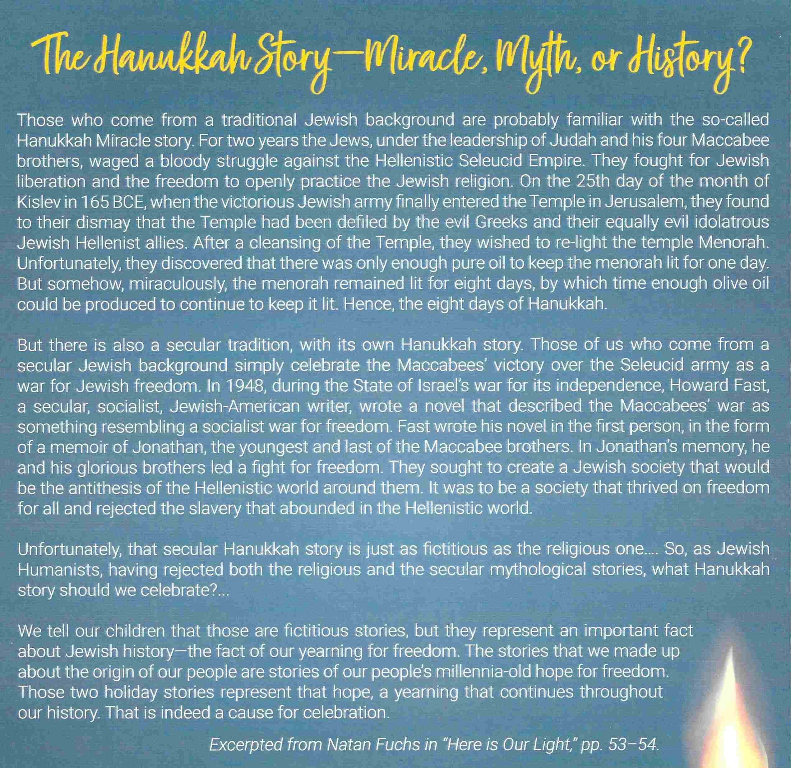 Hanukkah Story